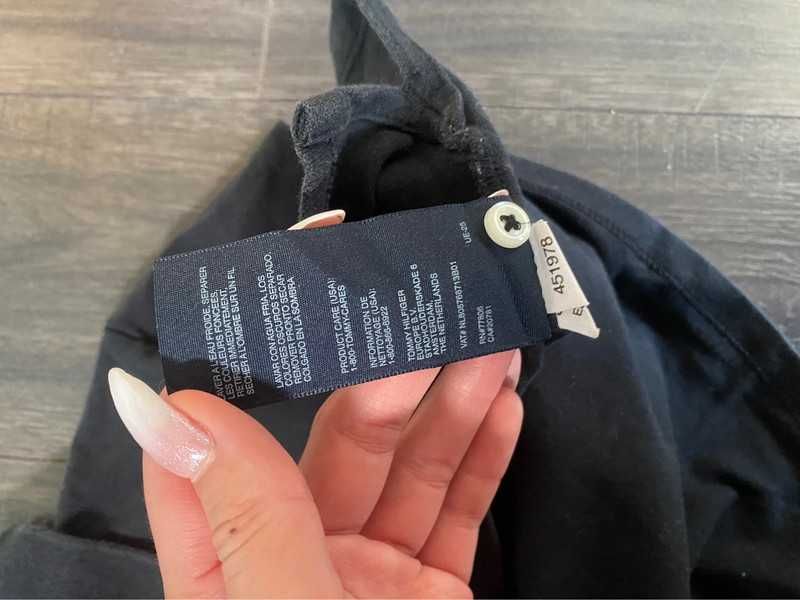 Czarne Polo damskie koszulka Polo Tommy Hilfiger slim fit