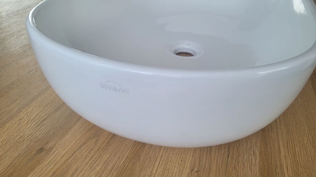Invena Korfu umywalka łazienkowa nablatowa owalna duża 60 cm. Stan bdb