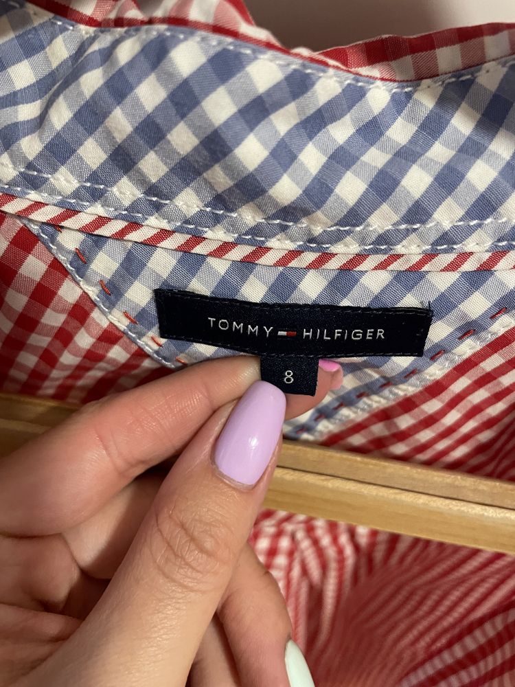 Czerwona koszula w kratę Tommy Hilfiger