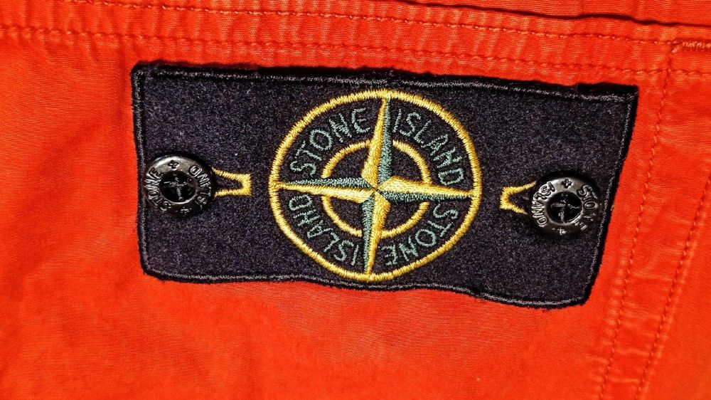 Męskie spodnie jeansowe STONE ISLAND r.XL pomarańczowe st.bardzo dobry