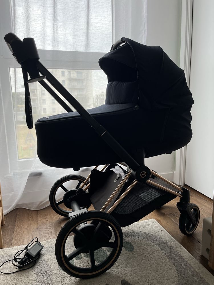 Wózek Cybex e-priam 3.0 gondola + spacerówka elektryczny