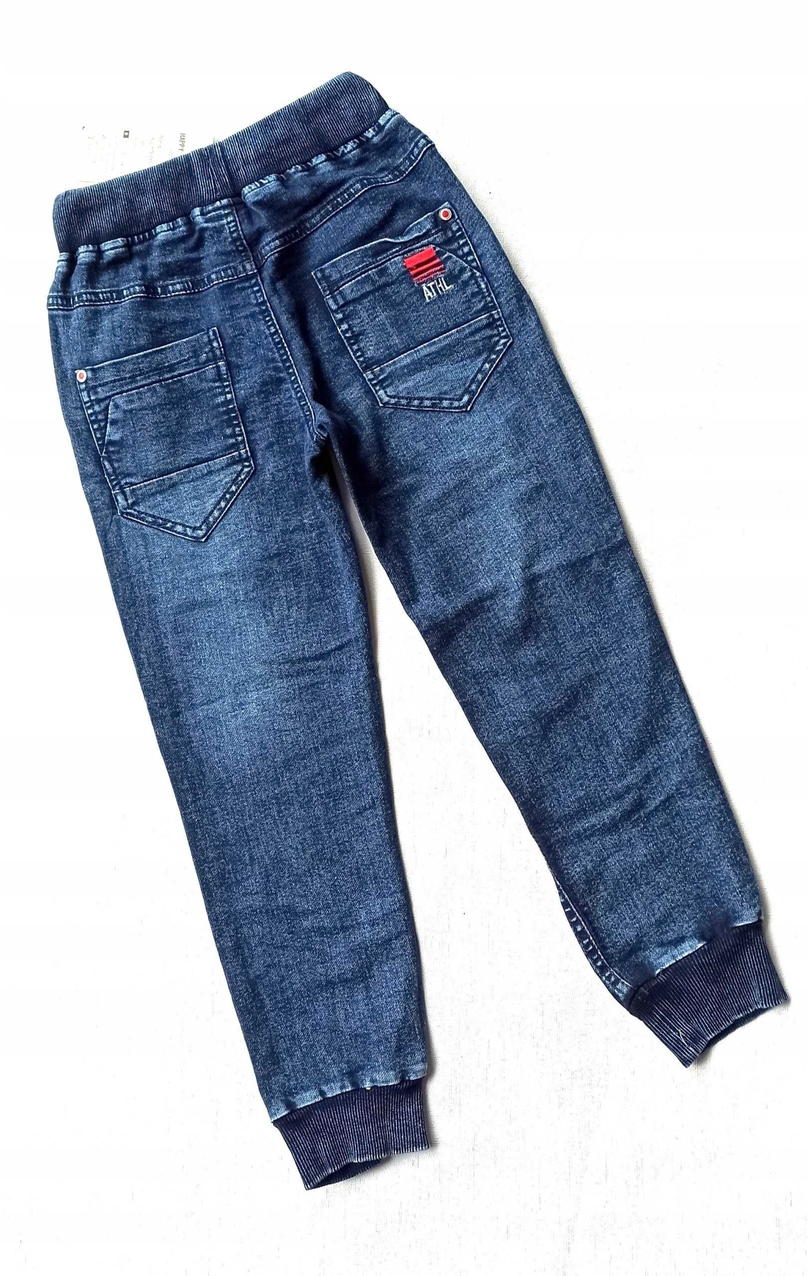 Jeansowe niebieski spodnie dla chłopca  nowy 134-140