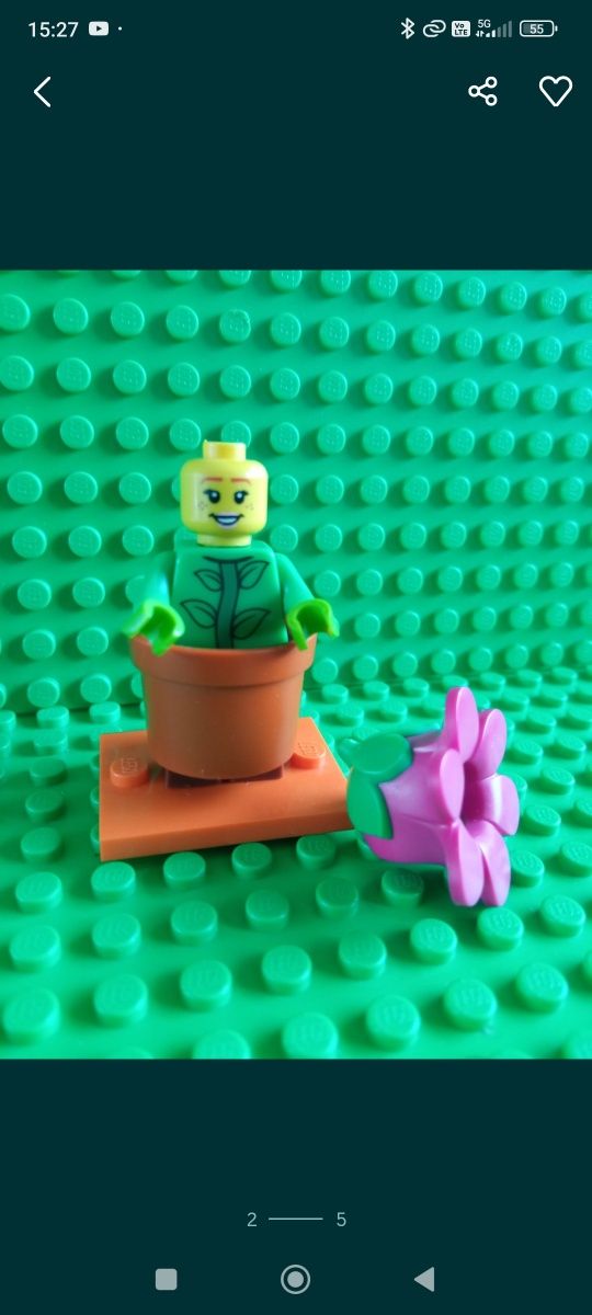LEGO minifigurka col325, flowerpot girl col18-14