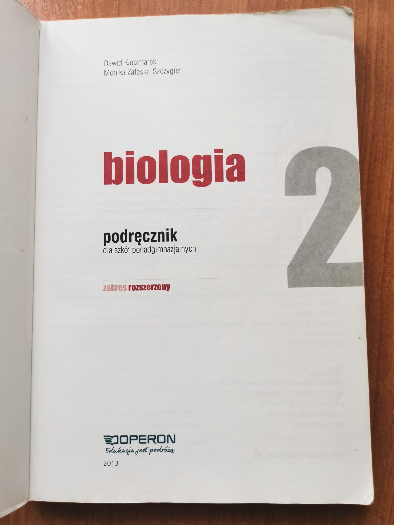 Podręcznik Biologia 2 zakres rozszerzony Operon