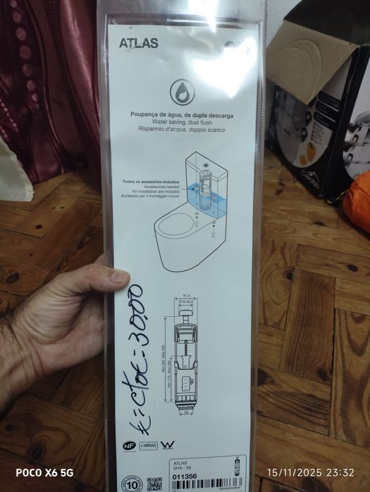 Válvula de descarga da marca Oli Atlas