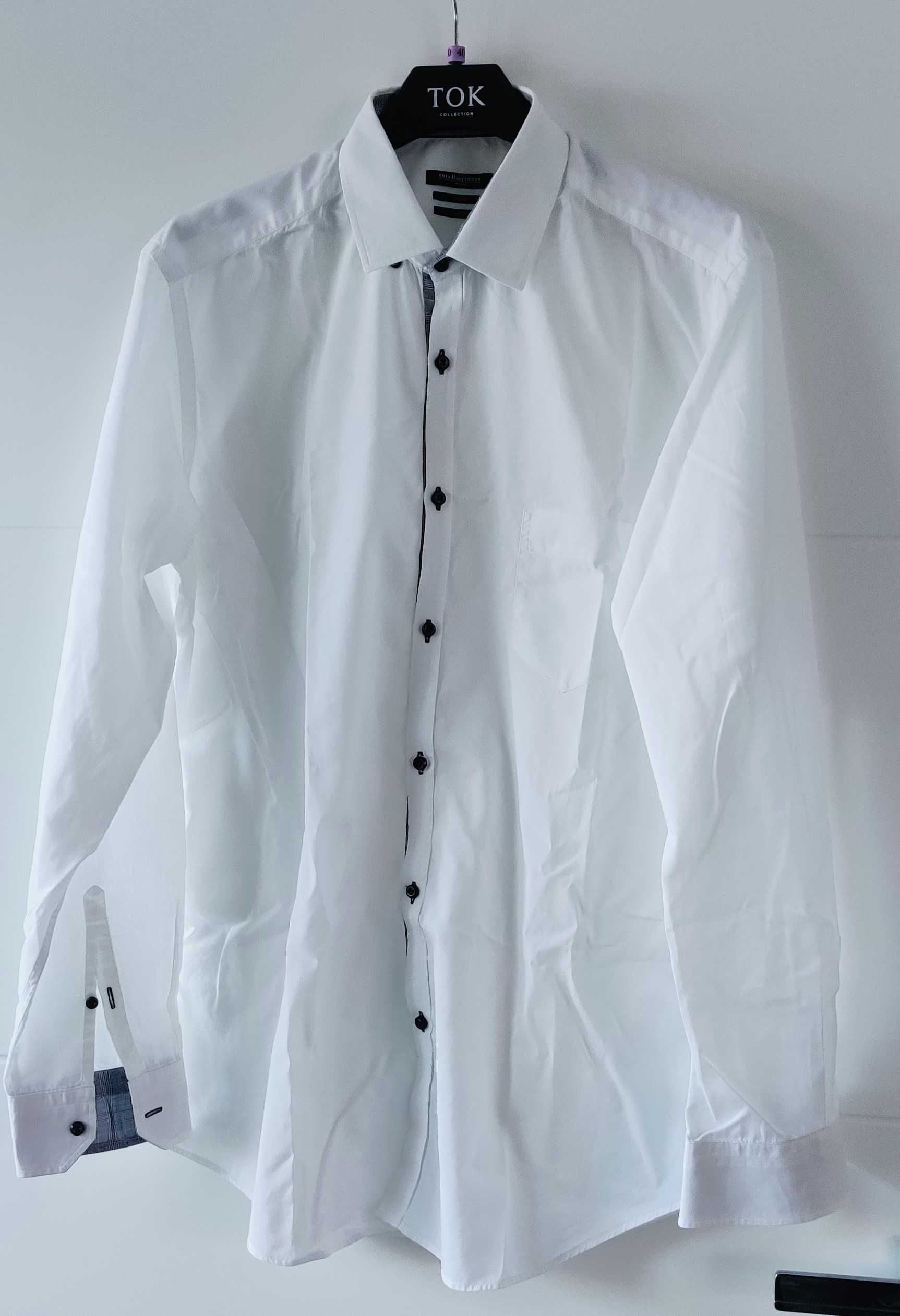 Koszula Otto Hauptmann 42 bawełna two ply S/M slim fit
