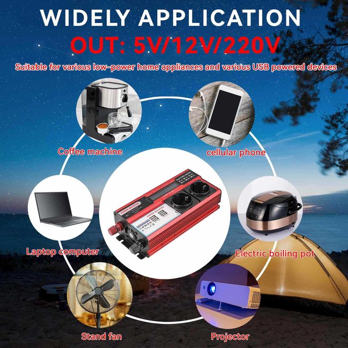 Inversor 12v 220v 3000w novo