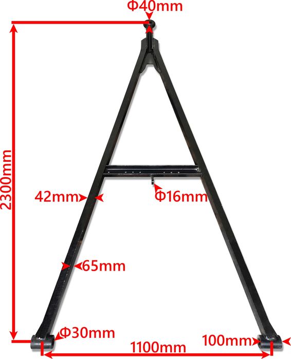 Mocny Dyszel 2300 mm PRZYCZEPY BPW 18 TON ZACZEP GNZ Nowy [0032]