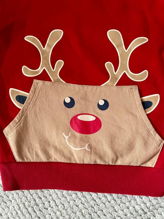 Новорічна ( різдвяна ) кофта ( реглан) на вік 7-8 років