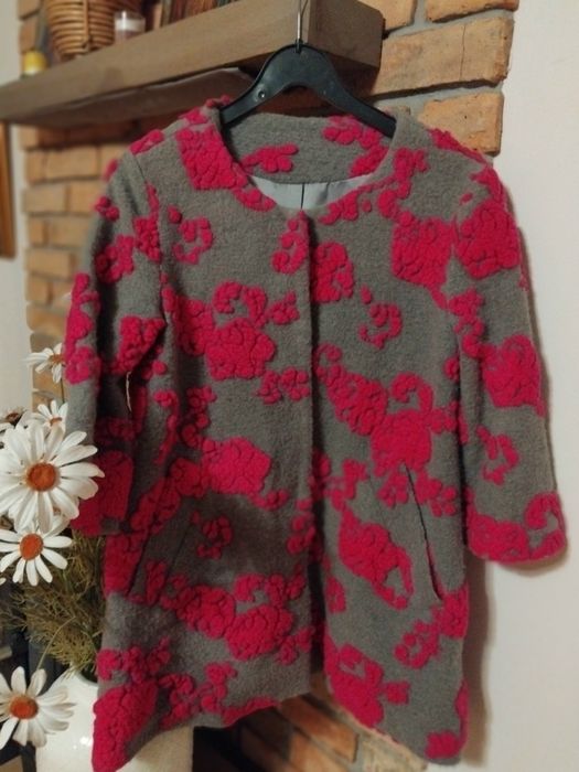 Piękne palto plaszczyk  ręcznie dziergane  handmade