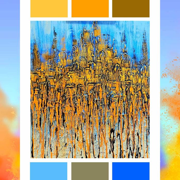 3D картина "Місто" для інтер'єру форматі 46×56, ручна робота