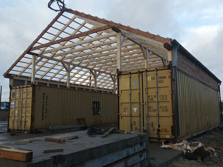 Wiata, hala, zadaszenia kontenerowe