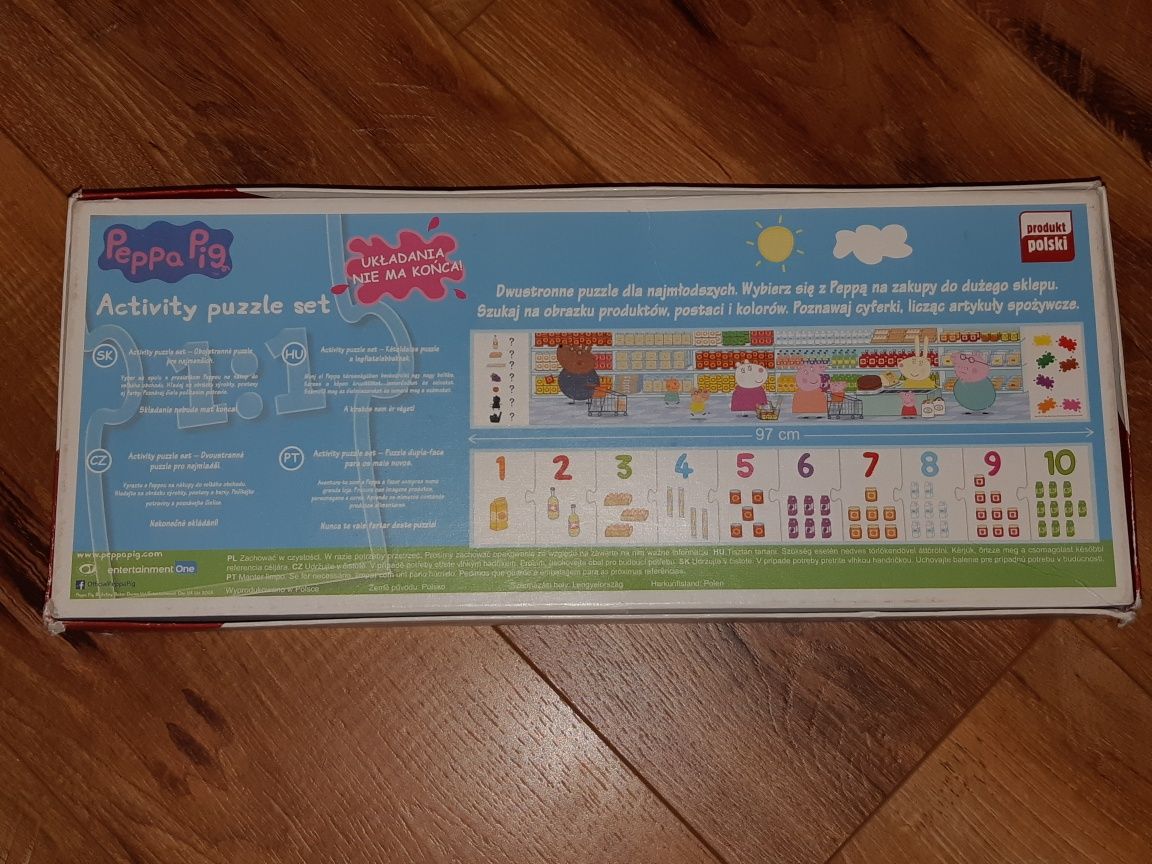 Duze Puzzle Trefl edukacyjne Świnka Peppa wiek 2 lata +
