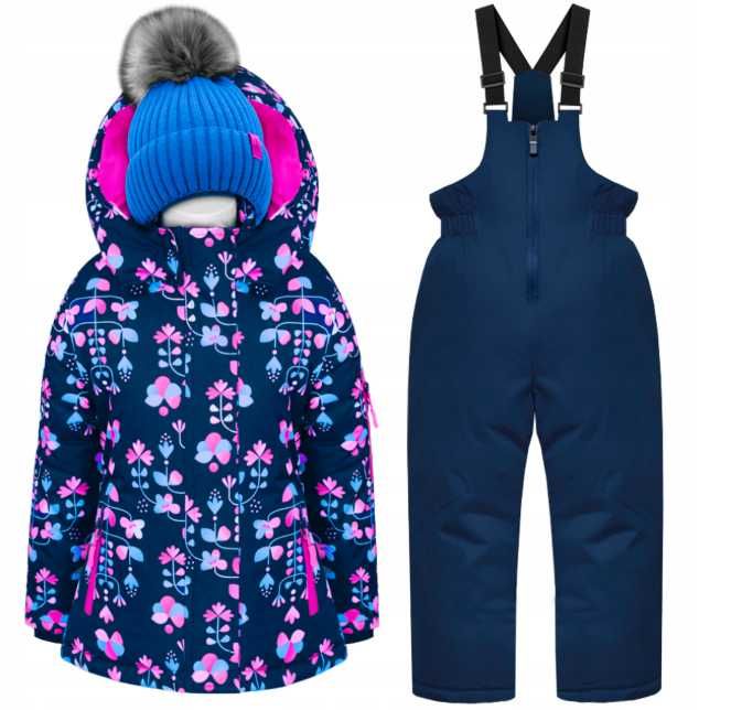 Kombinezon Narciarski Dziewczęcy 134 Zimowy Komplet Nieprzemakalny