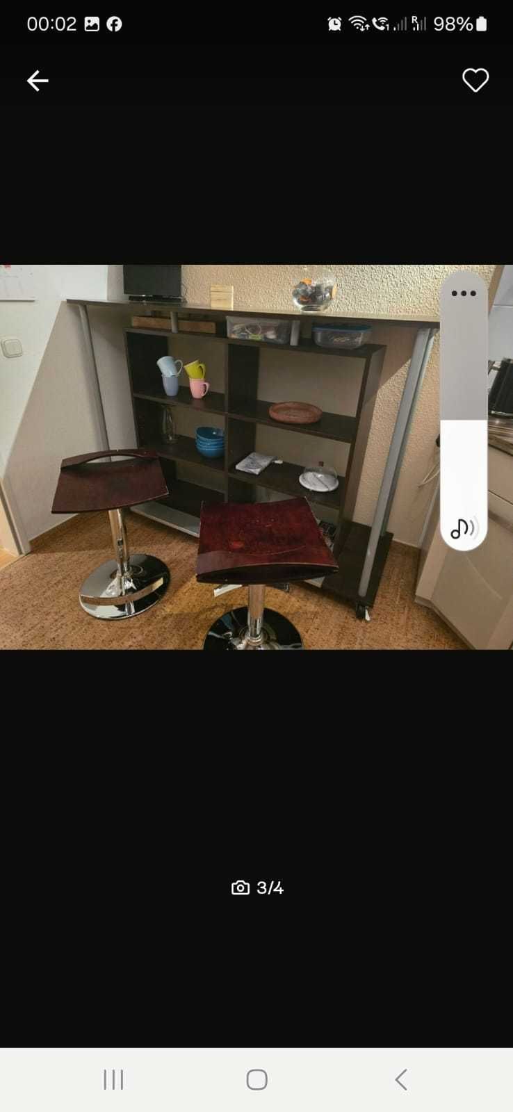 Mini bar (wenge + mleczne szkło)