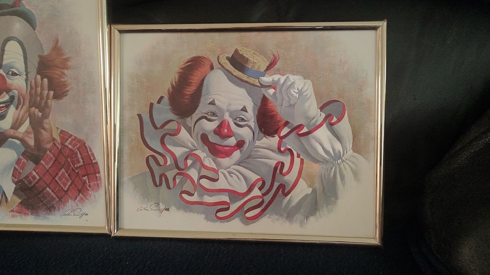 Клоуни,літографічний друк