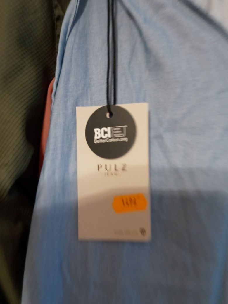 Sukienka dluga z metka M falbany jeans lekki