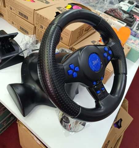 игровой руль вібрація ігрове кермо педалі газ тормоз пк ноут ps гейм