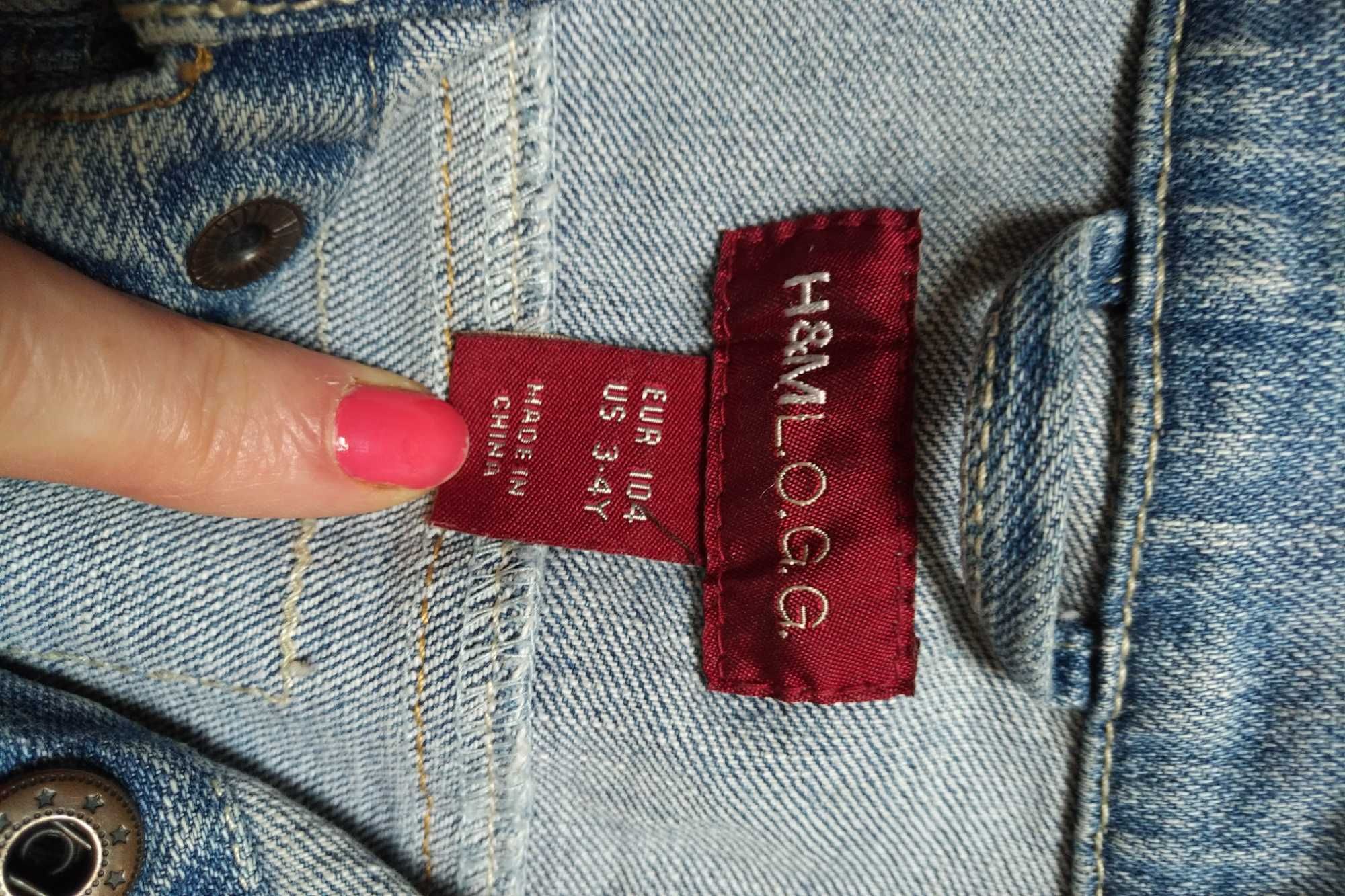 Kurtka jeansowa dziewczynka h&m r. 104