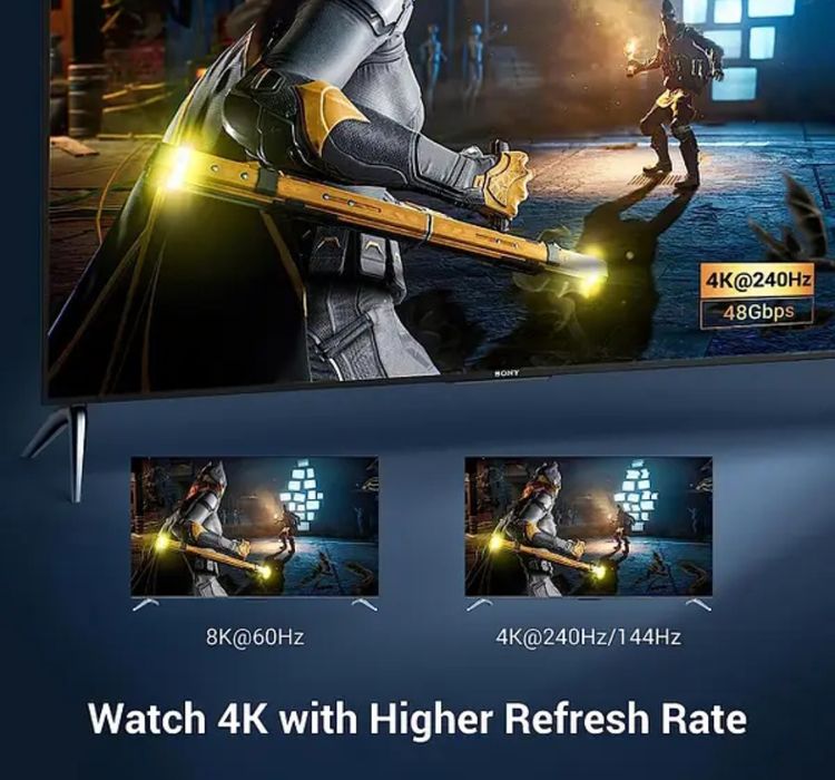 Кабель UGREEN 8K60 HDMI 2.1 Cable  Black (HD150) 4K