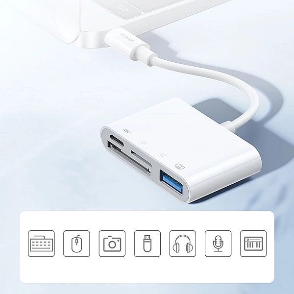 Joyroom Hub wielofunkcyjny adapter Otg Lightning - Usb 3.2 Gen 1 (3.0,