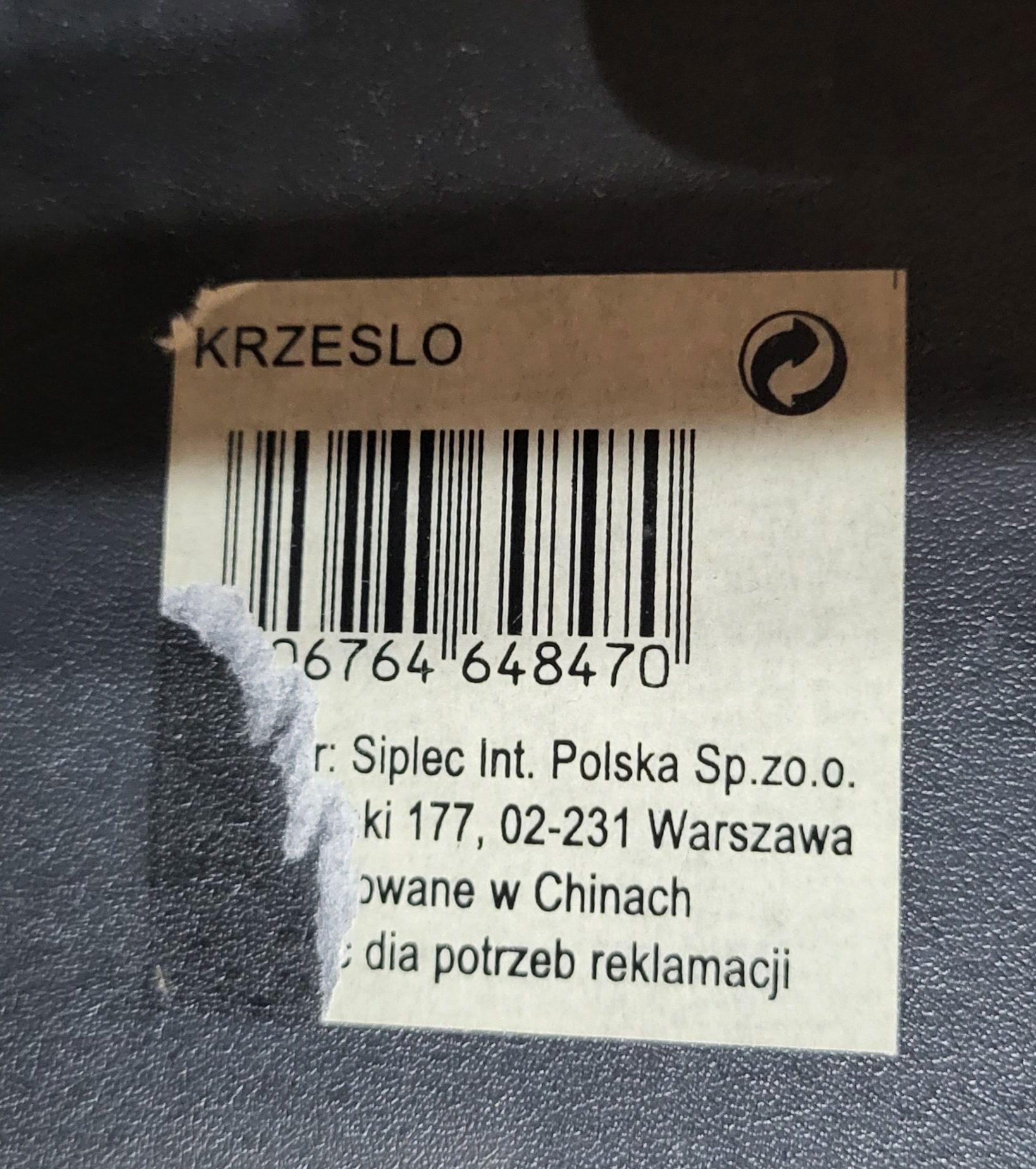 Krzesło składane czarne solidne kuchenne konferencyjne