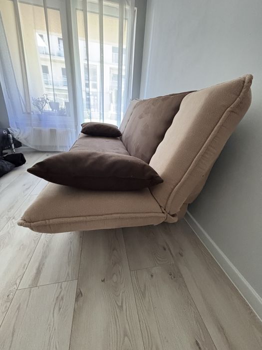 Kanapa/wersalka beżowo-brązowa