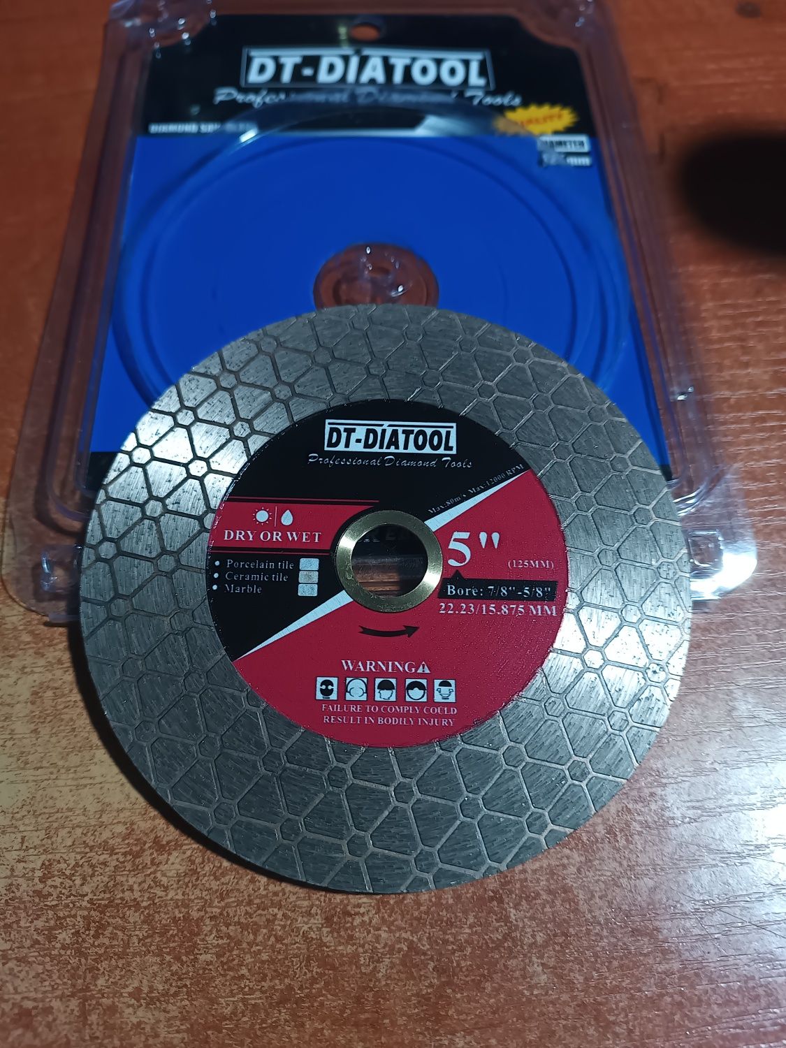 Tarcza diamentowa do cięcia fazowania gresu ceramiki DT-DIATOOL 125mm