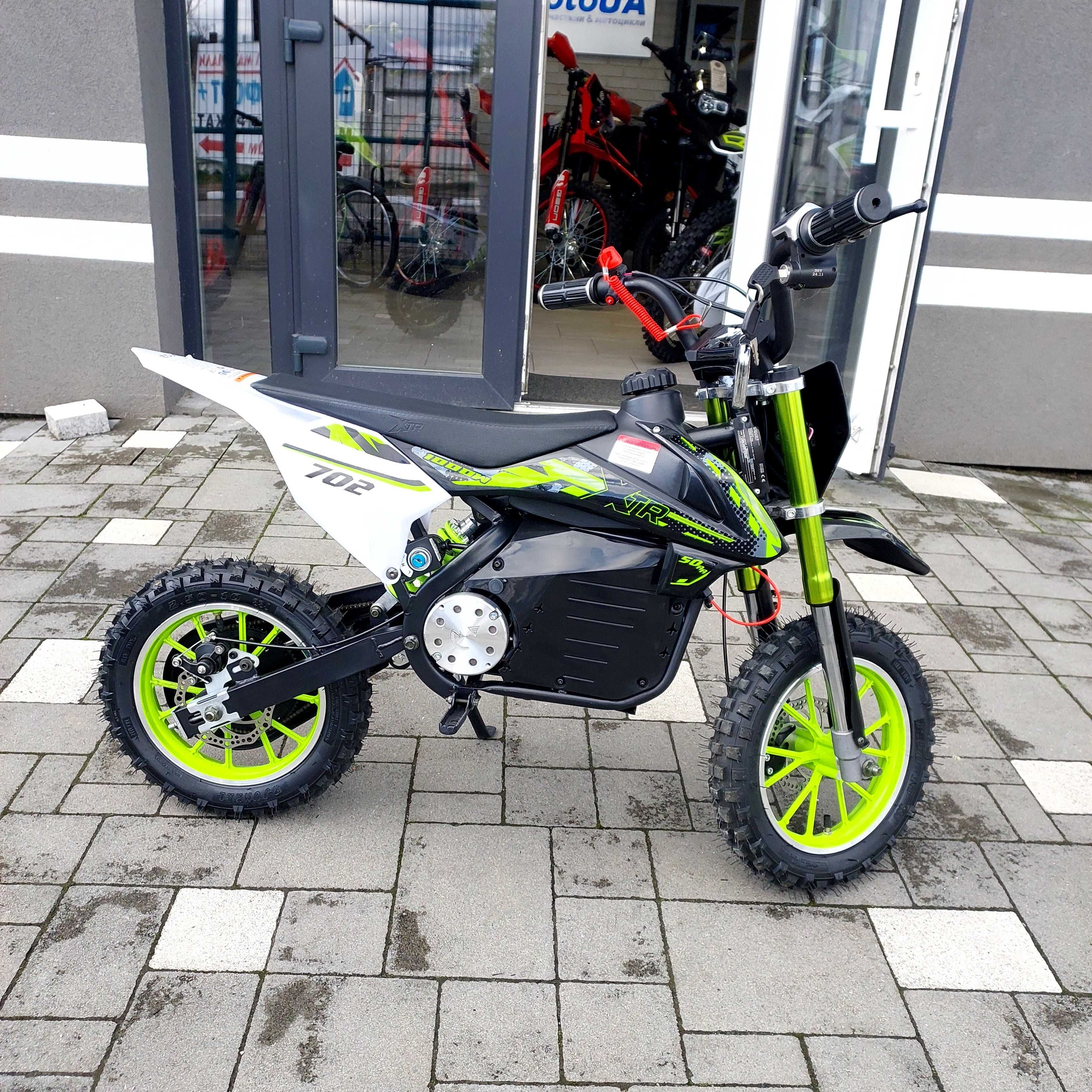 Електричний пітбайк XTR E-702,  1000W, 6-9 років, доставка, гарантія