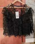 ZARA kwiatowy tiulowy top nowy z metką L