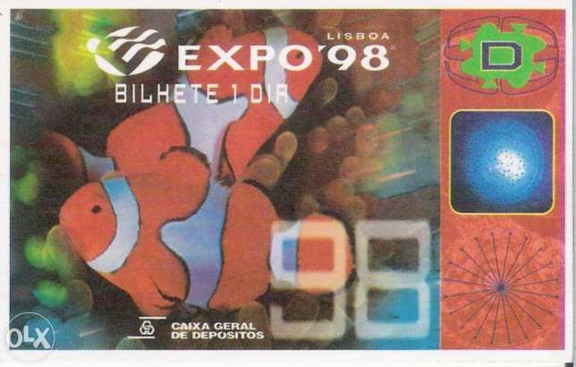 Bilhete Expo 98 para colecionadores