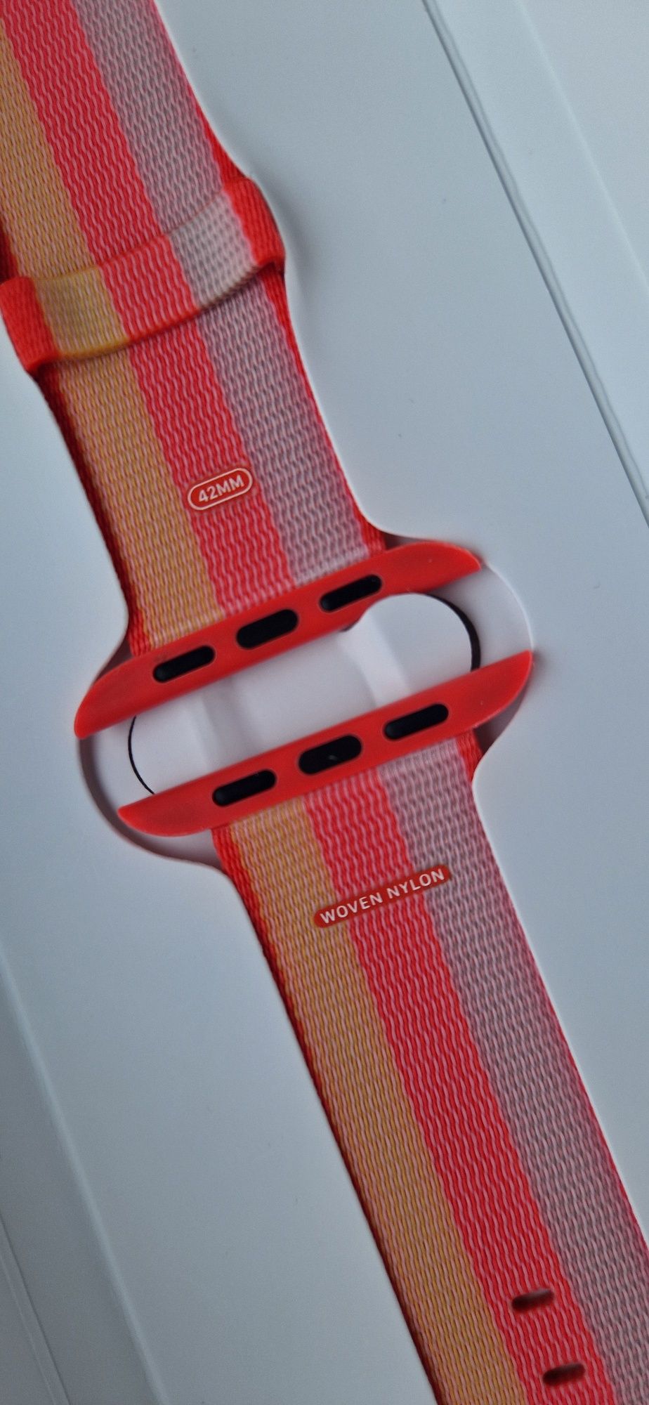 Bracelete APPLE Watch 42mm Nova - Woven Nylon Red