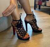 Sandálias pretas Christian Louboutin