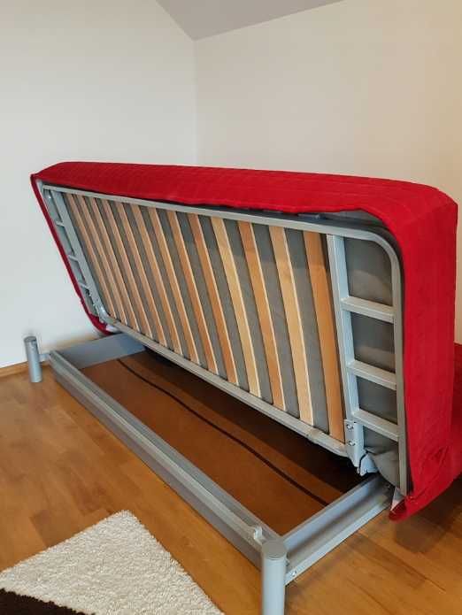 Sofa 140x200 kanapa łóżko salonu IKEA BEDDINGE materac spanie wersalka
