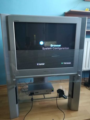 Retro zestaw  - Konsola Sony PlayStation 2 PS2 z TV i grą Black Friday