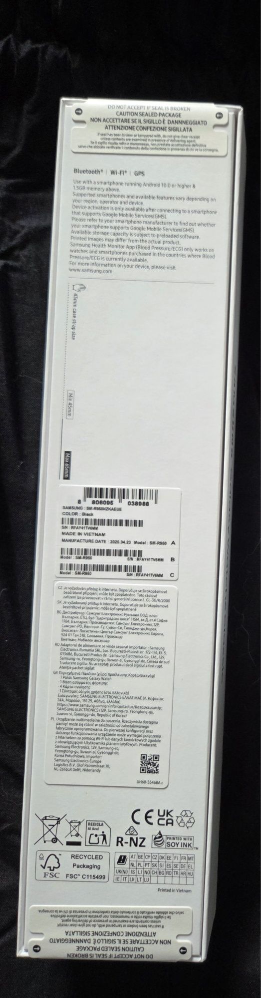 Samsung Galaxy Watch6 Classic 43 mm BT – nowy, czarny