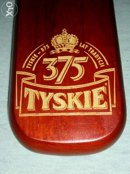 Zestaw długopis i pióro w drewnianym etui z logo 375 Tyskie
