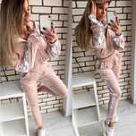 Dres Welurowy Pudrowy ròż La perla. Dres na lato