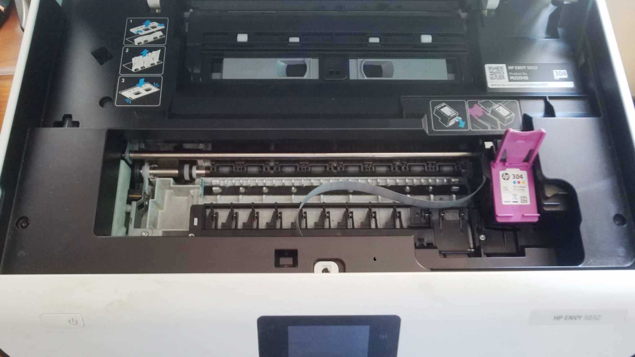Impressora HP ENVY 5032 com avaria no Touch