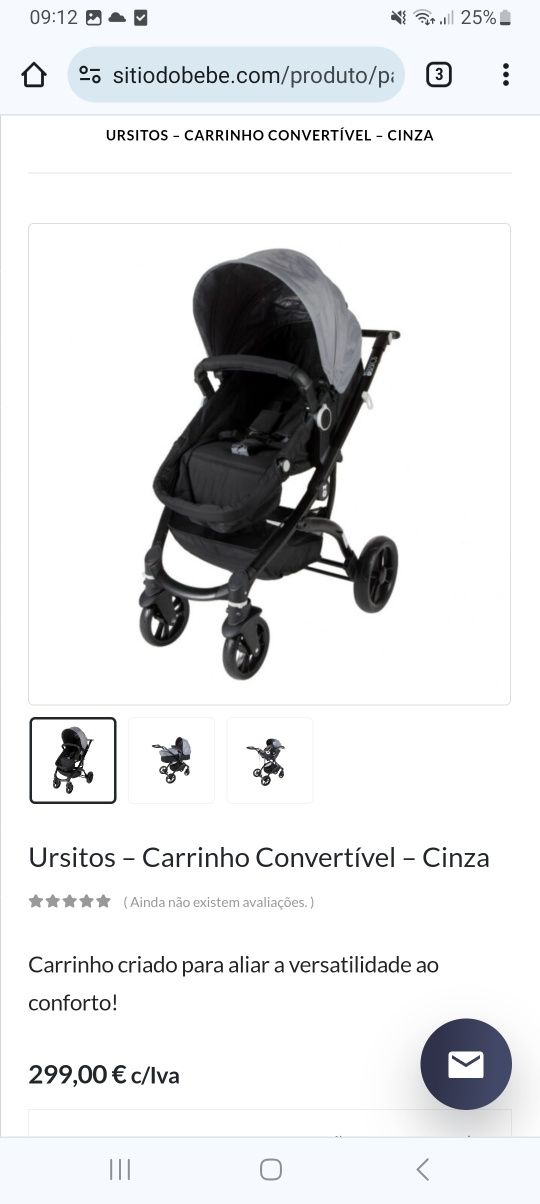 Carrinho marca "ursitos"