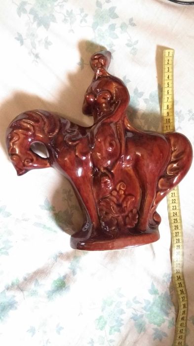 Козак на коні Львівська майоліка керамическая фигура статуэтка Козак