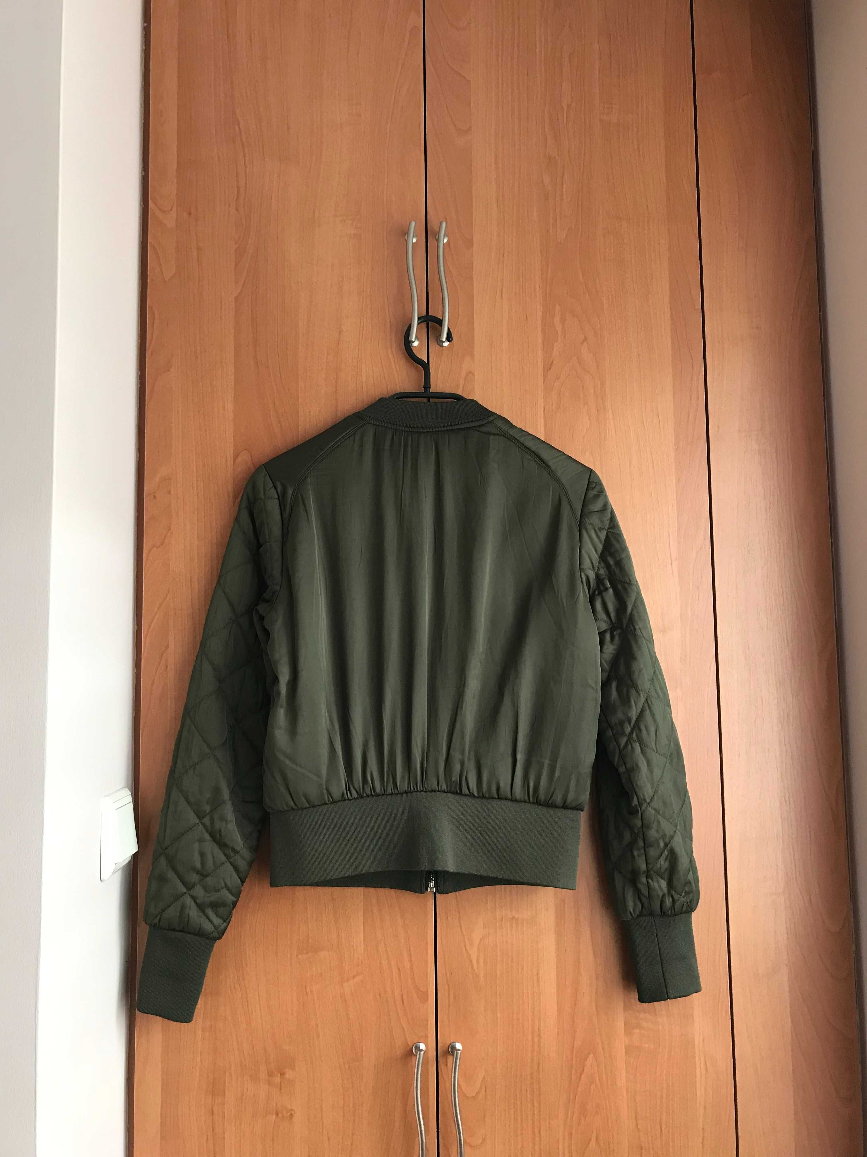 Śliczna kurtka bomberka bomber khaki zielona H&M 36 S