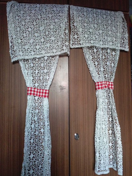 2 firanki do kuchni: 170cm x 48cm każda
