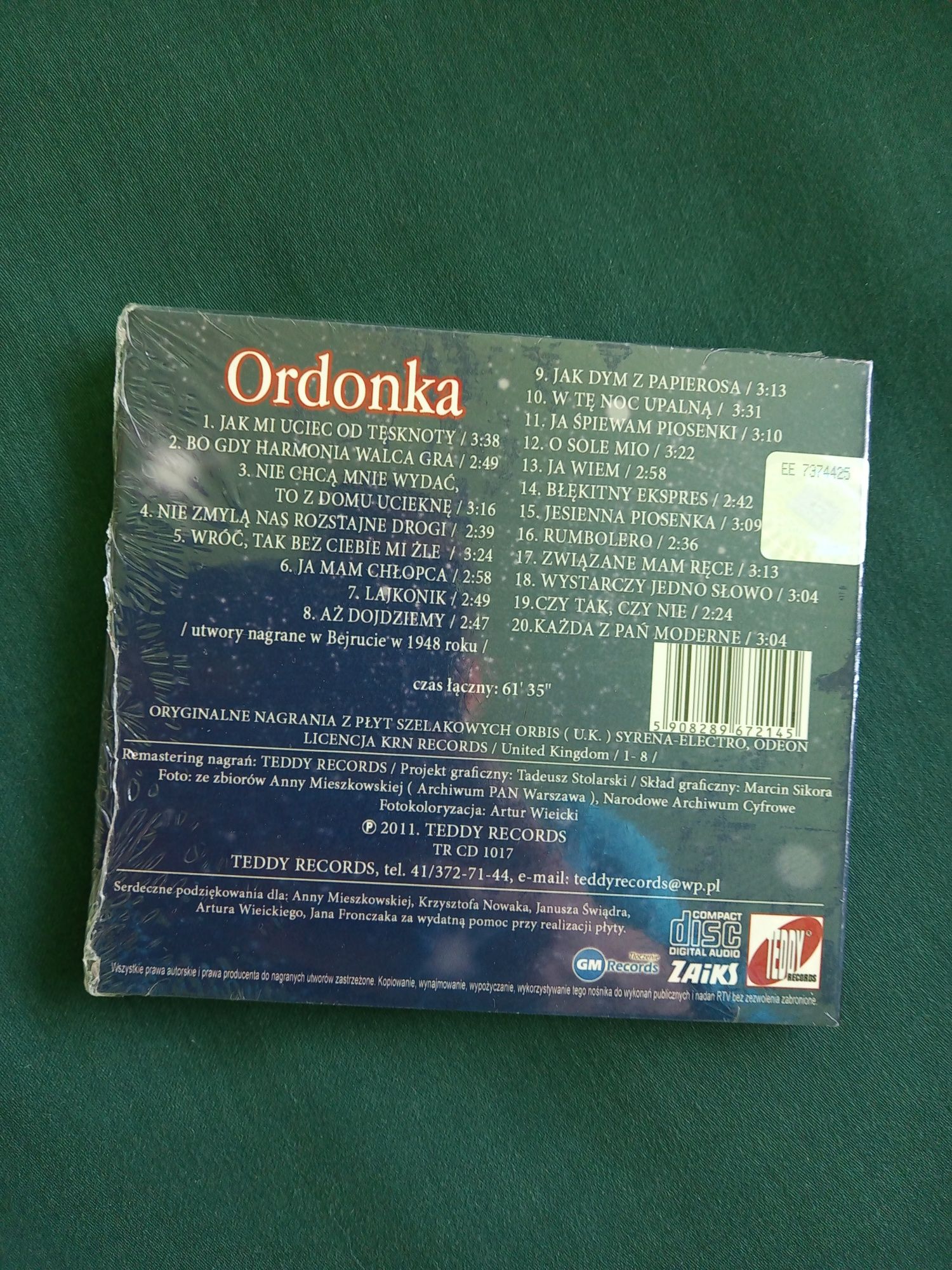 Ordonka Hanka Ordonówna płyta CD Teddy Records nagrania z 1948 r.