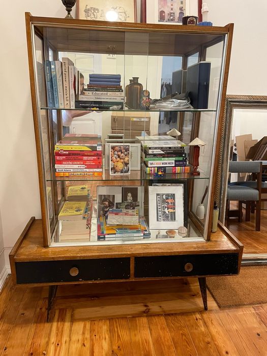 Conjunto móveis vintage madeira maciça