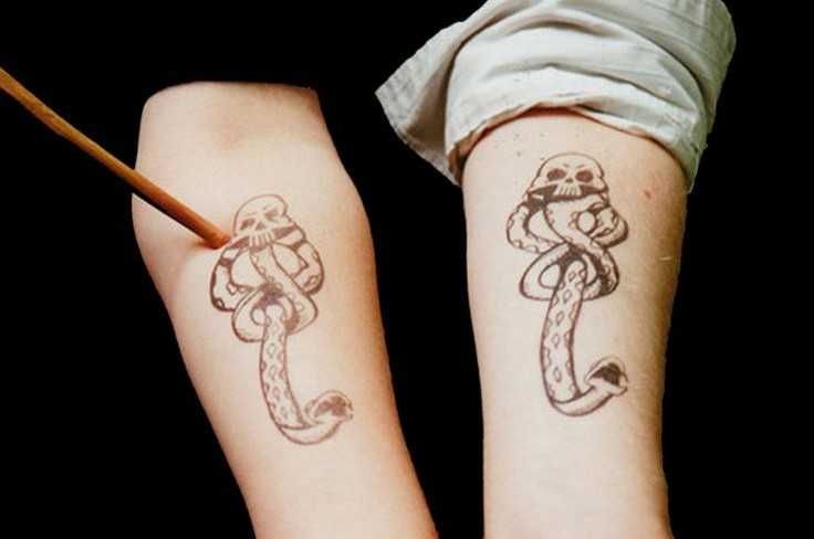Tatuaż Wodny Zmywalny Insygnia Śmierci Harry Potter 7 x 10,5cm