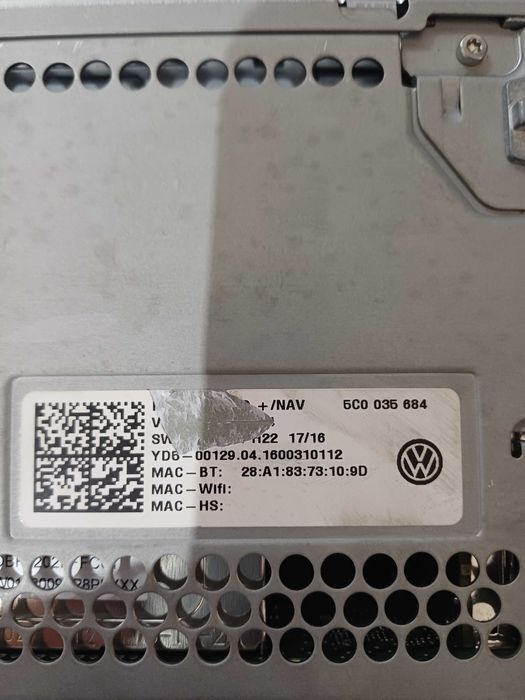RADIO VW JETTA IV 5C0035 VW 684 odtwarzacz multimedia