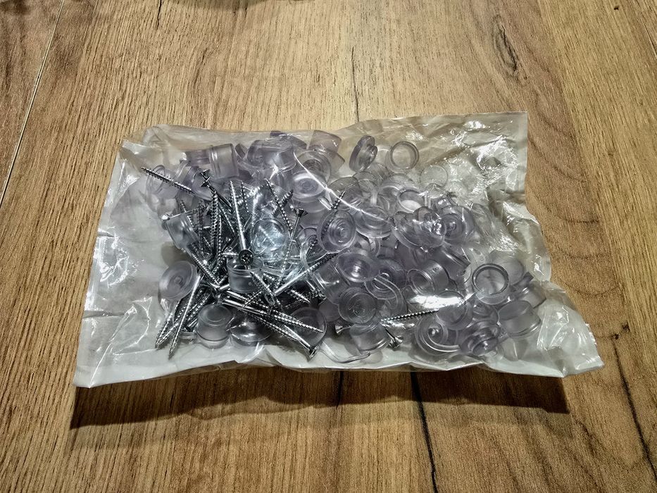 Wkręt 0,4x50 podkładka z kapturkiem 50szt Wkręty z kapturkiem PC/PCV