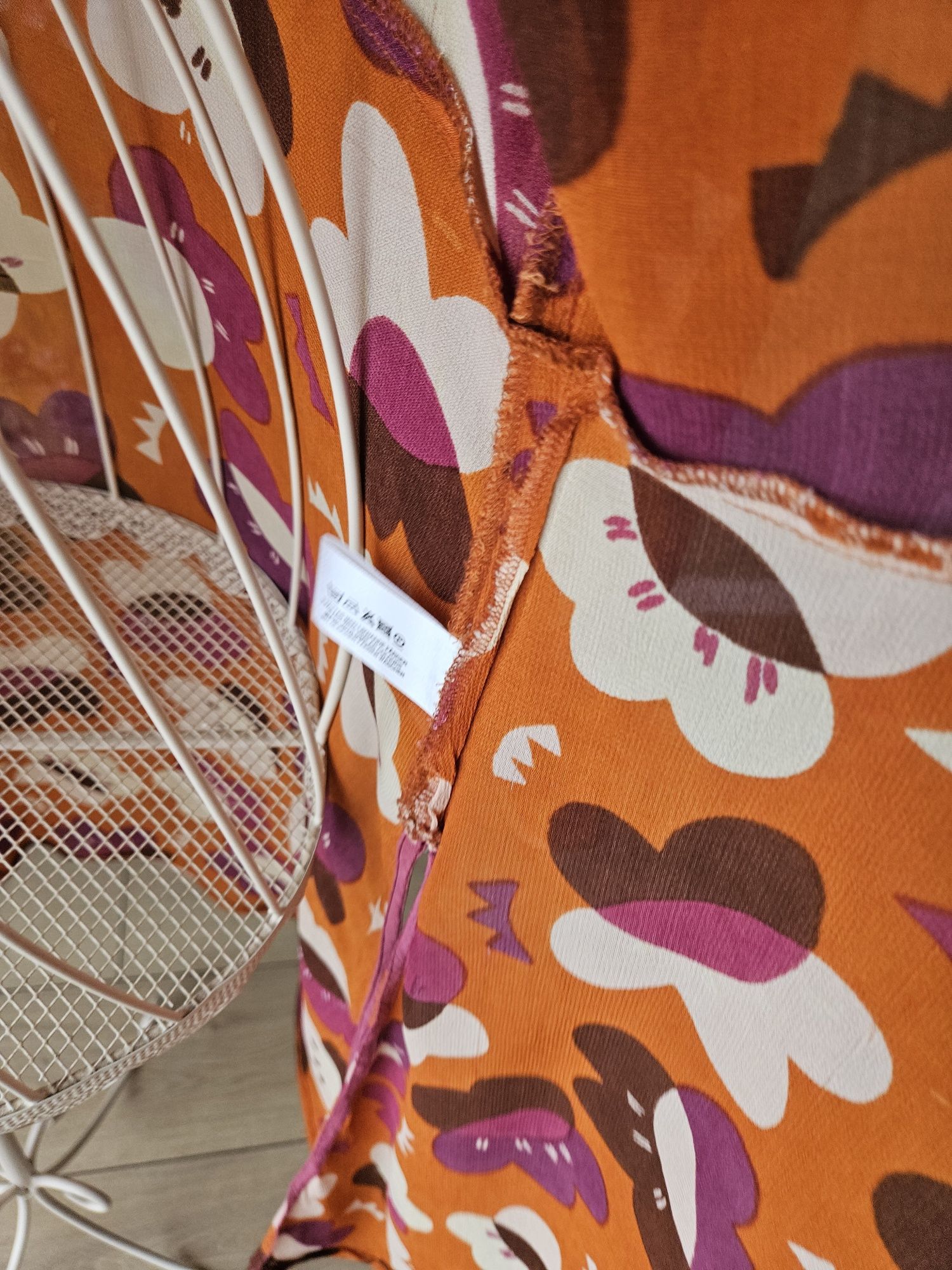 Narzutka damska Gudrun Sjödén  M/L kolorowa boho hippie kimono dłuższe