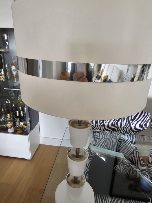 Candeeiro branco e Inox